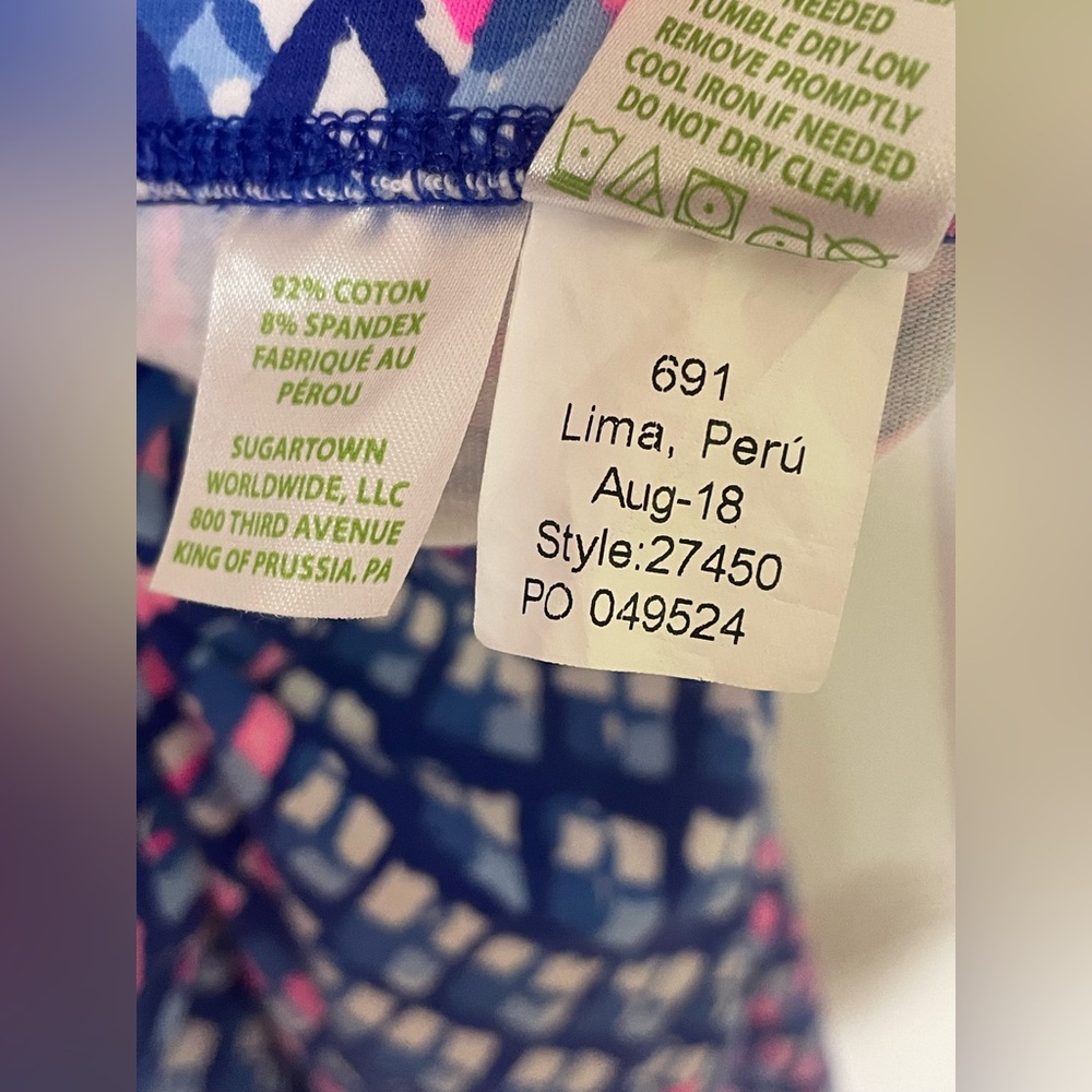 Lilly Pulitzer Leggings Pants Girls XL 12 14 Xlarge Cropped Preppy Vacation - Picture 9 of 9